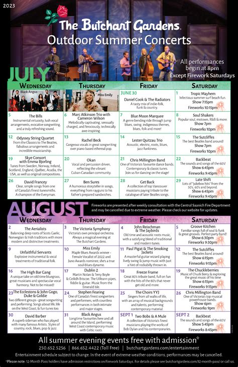 Entertainment Calendar .